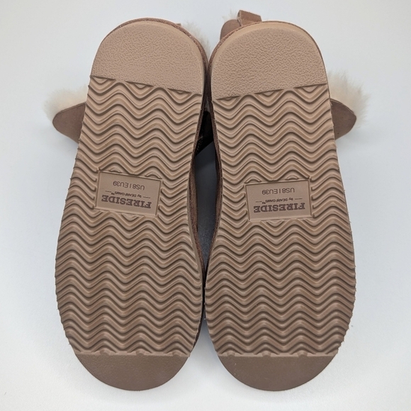 Fireside by Dearfoams Perth genuine shearling slippers pull on women's size 8 - Picture 4 of 6